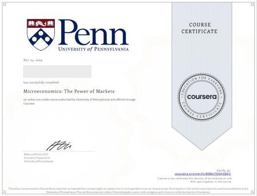 Business microcredential certificate 1