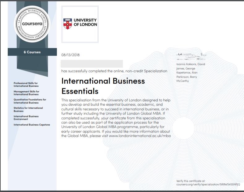 Business microcredential certificate 2